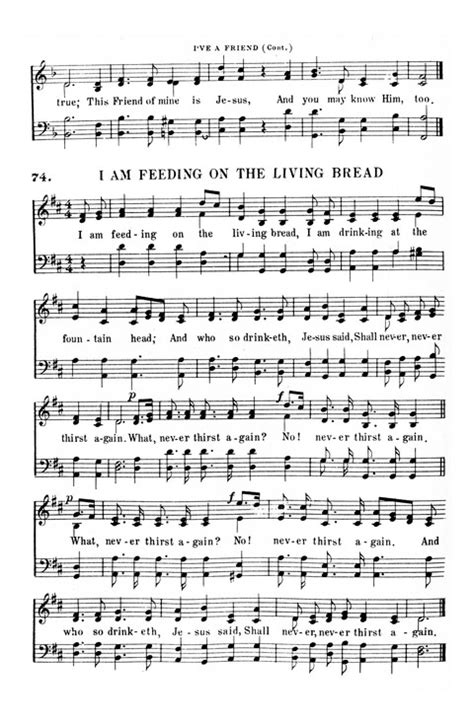 Hymn: We’re feeding on the living bread .